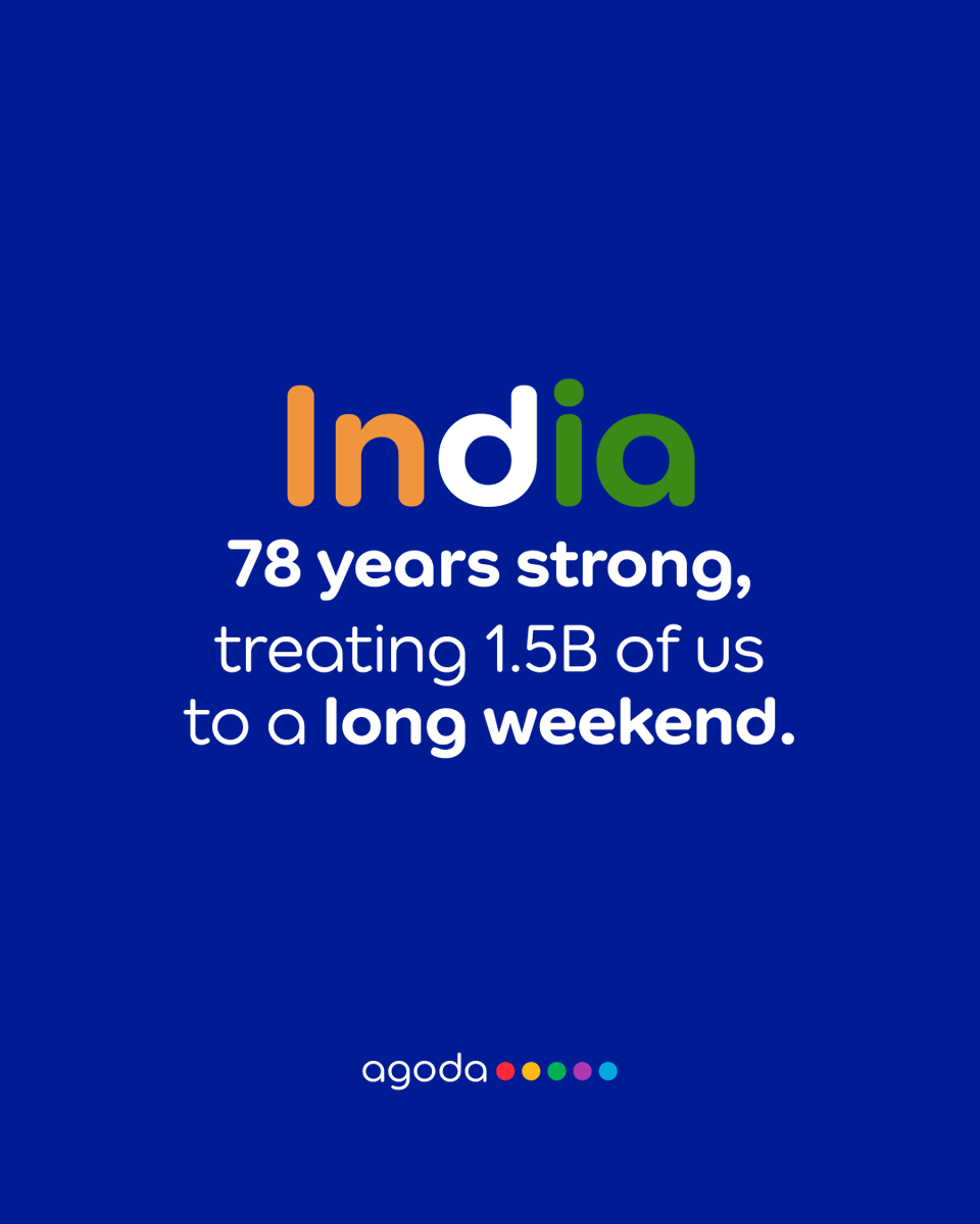 agodaindia's tweet image. Chalo ghoomein, saare jahan se accha 🇮🇳 humara 🫡

#HappyIndependenceDay