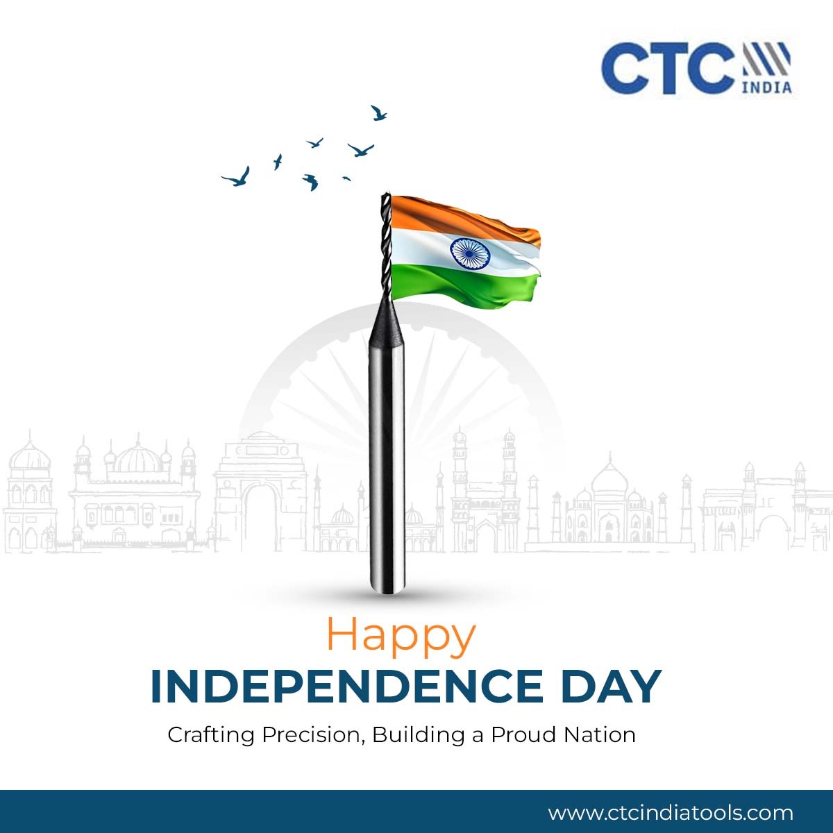 ctcindiatools's tweet photo. As we celebrate 78 years of freedom, CTC India remains committed to crafting the tools that build our nation's future. Our precision engineering reflects the same dedication and excellence that defines independent India.

#IndependenceDay #CuttingTools #CarbideTools #Innovation https://t.co/cyveFclFTJ