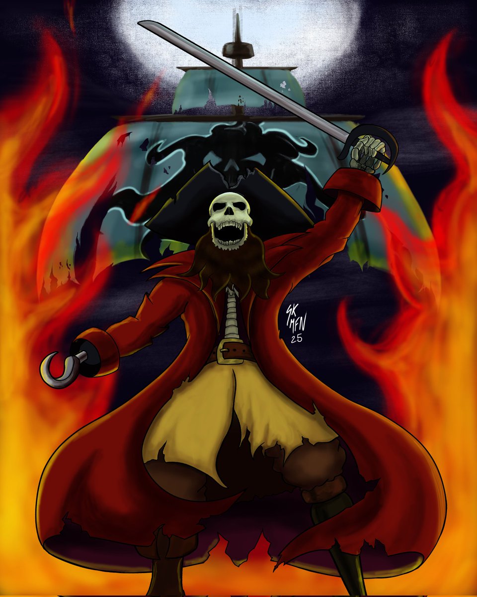 CamiloPelon's tweet photo. The Storm. All opposing me shall die

Inspired by the @AlestormPirates song from their latest album.

#illustration #fanart #digitalart #pirateart #alestorm #piratemetal #thunderfistchronicles #thestorm #pirate #undead https://t.co/LXDC5Bx2us
