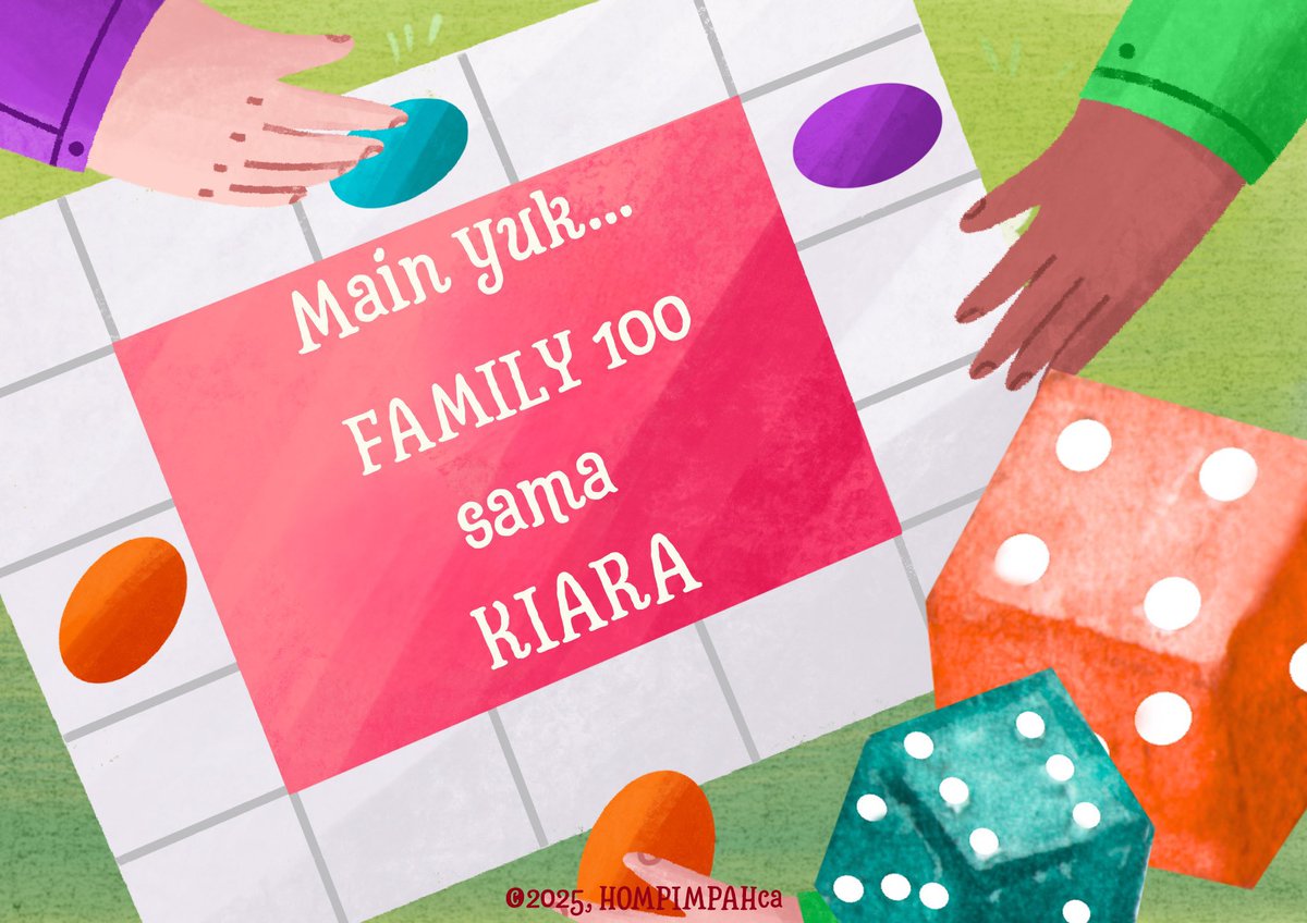 kiaratsel's tweet photo. ㅤ

🪁    ⸺     𝗠𝗔𝗜𝗡 𝗬𝗨𝗞?

Garis kapur,  langkah kecil,  dan suara
tawa nungguin kamu.

🗓️ : Jum’at, 15/08/2025
🪅 : Family 100
⏰ : 19.30 WIB
              
Ucapkan— 
“𝗛𝗢𝗠𝗣𝗜𝗠𝗣𝗔𝗛 𝗔𝗟𝗔𝗜𝗨𝗠 𝗚𝗔𝗠𝗕𝗥𝗘𝗡𝗚!”
dan permainan dimulai. https://t.co/tSjo8DL31t