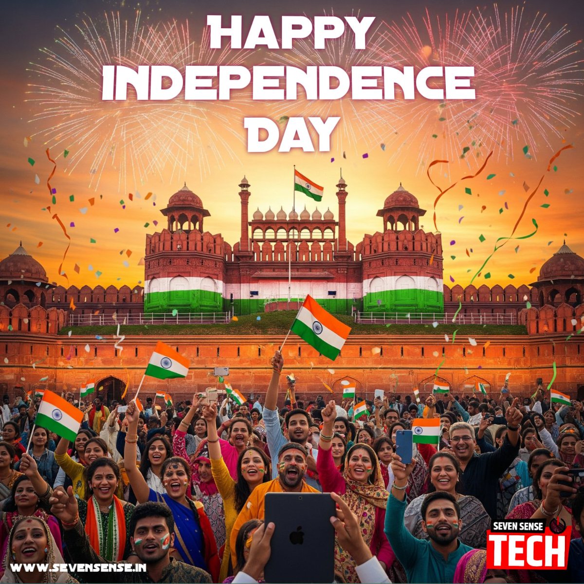 SevenSenseTech's tweet image. Happy Independence Day #India #Bharat #ProudToBeAnIndian #jaihind