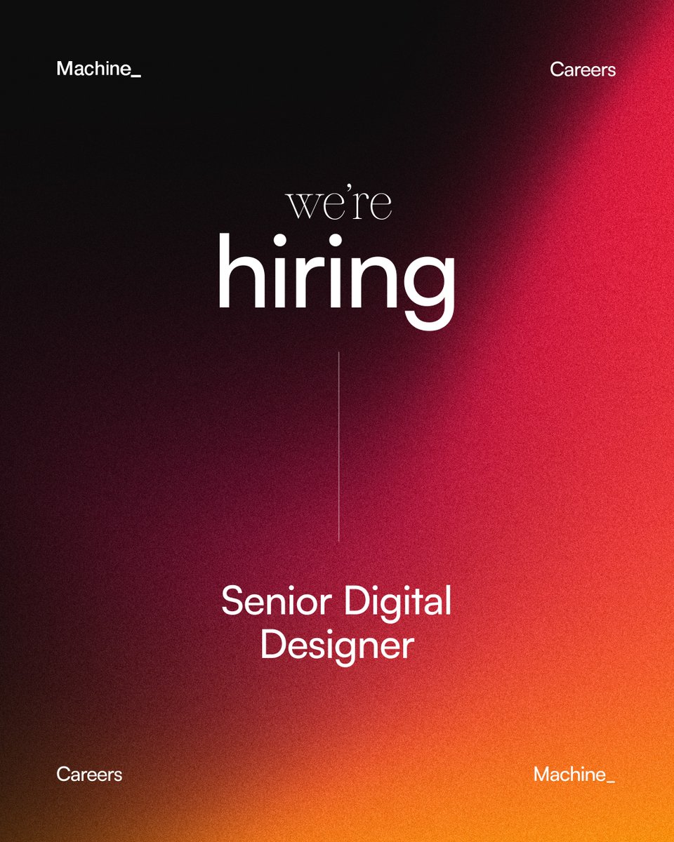 We’re on the hunt for a Senior Digital Designer to bring fresh ideas, bold creativity, and flawless execution to our team.

If you’re passionate about turning concepts into standout visual stories, this could be your next chapter.

Click the link to apply: bit.ly/45h1eim