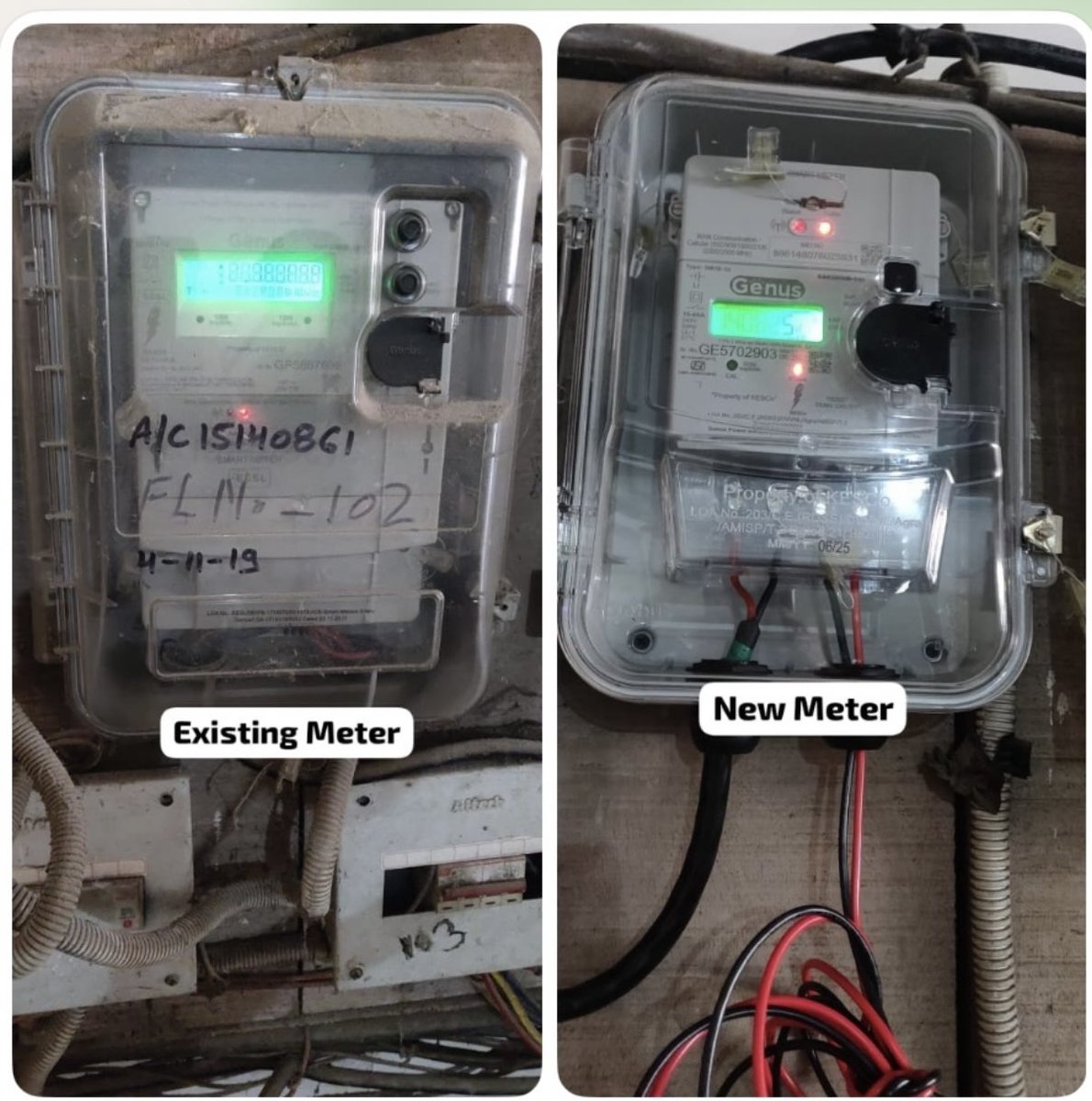 vanishaverma10's tweet photo. URGENT! @KESCoHQ @KESCoCE @DMKanpur @CommissionerKnp @UPPCLLKO @CMOfficeUP @aksharmaBharat New electricity meter illegally installed on disputed property. Request priority investigation, basis what address proof is this meter provided to the occupying resident. Details attached. https://t.co/9DbRegXF91