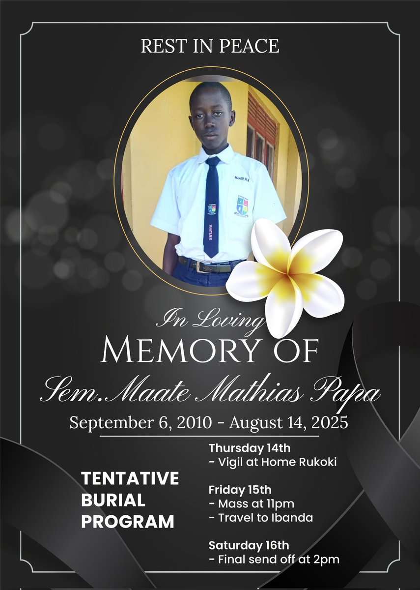 CONDOLENCE MESSAGE

The Rwenzururu Center for Innovation and Development (RCID) extends its deepest condolences to the families and friends who lost their beloved ones in the fatal accident that occurred yesterday 14th August 2025 in Muhokya Town Council along Kasese - Mbarara