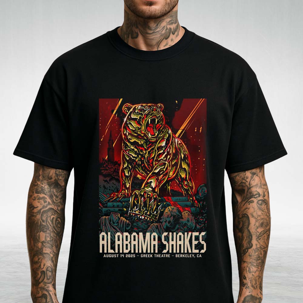 Sohahico's tweet photo. Alabama Shakes Live To The Concert At Greek Theatre In Berkeley CA On August 14 2025 Unisex T-Shirt
#AlabamaShakes
>>>Shop Now: https://t.co/lp4NkRdx1c https://t.co/fP27SgZX1Q