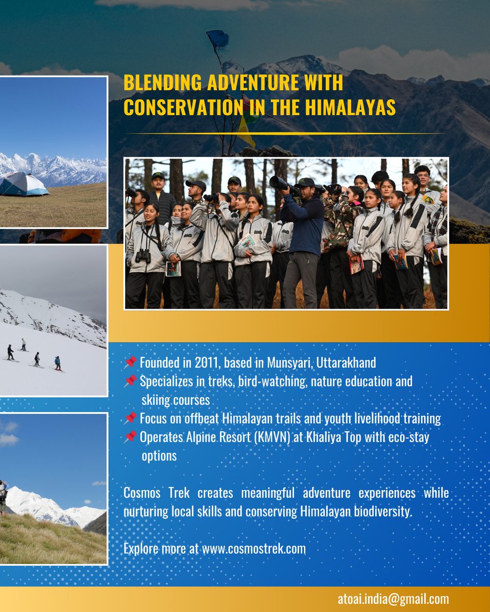 From trekking to training, Mr. Surendra Singh has turned 20+ years in tourism into a mission that blends Himalayan adventure with conservation—empowering youth &amp; protecting biodiversity through Cosmos Trek. 🌿🏔 #SustainableTourism #Himalayas