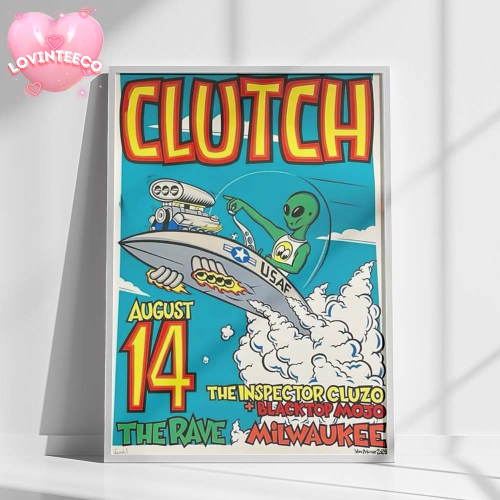 Sohahico's tweet photo. Clutch And The Inspector Cluzo With Blacktop Mojo At The Rave Eagles Club In Milwaukee WI On August 14 2025 Decor Poster Canvas
#Clutch #TheInspectorCluzo #BlacktopMojo
>>>Shop Now: https://t.co/0jqxJtkOuA https://t.co/SLi03T579T