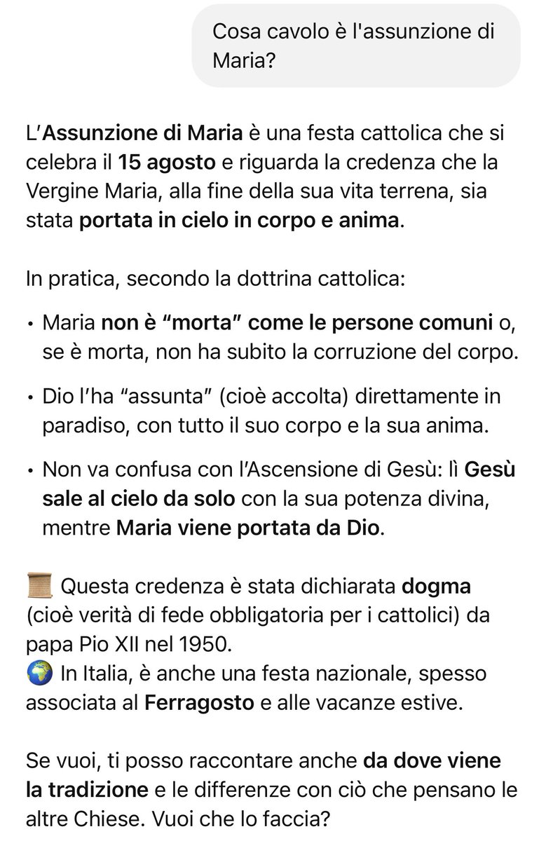 ChristianConLaH's tweet photo. Buona Assunzione di Maria 😇 https://t.co/An7z5mDY4S