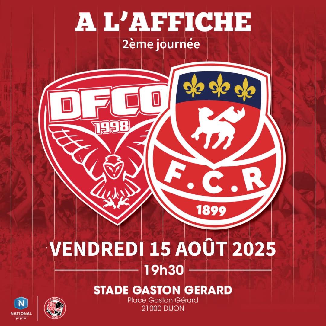 📆 𝗣𝗿𝗲𝗺𝗶𝗲𝗿 𝗱𝗲́𝗽𝗹𝗮𝗰𝗲𝗺𝗲𝗻𝘁 𝗱𝗲 𝗹𝗮 𝘀𝗮𝗶𝘀𝗼𝗻. Le FC Rouen se déplace à Dijon, qui vient de s'imposer face à Orléans. 𝗔𝗹𝗹𝗲𝘇 𝗥𝗼𝘂𝗲𝗻 ! 💪🔴⚪

📺 | youtube.com/watch?v=E9XOLQ…
📳 | #DFCOFCR 

#TeamFCR #Rouen #Normandie