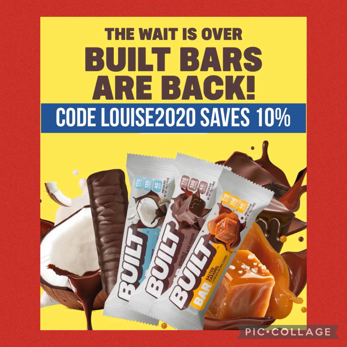 LouiseKelowna's tweet photo. Back ➡️ https://t.co/nzRY3uTKrt #weightloss #gymgirl #gymguy #snacks #whey #tastesgood #HealthyEating #gym #discountcode #highprotein #gymlife #wwprotein #love #workout #tasty #proteinbars #summer #healthy #coconut #saltedcaramel #builtbar #summer #chocolatefudge @Built_Bar https://t.co/451ZJDnpL5
