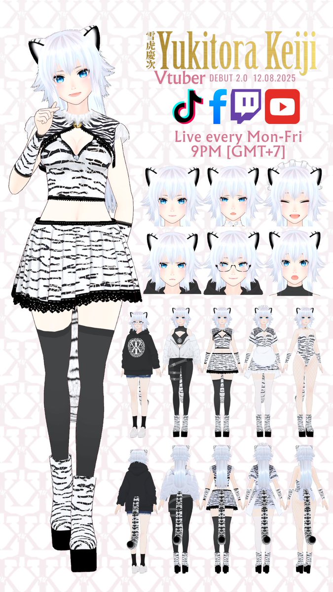 Hello I'm Yukitora Keiji in Virtual World! 🐯
✨Hashtag✨
🐯 General #YukitoraKeiji
🐯 Live #YukiStream
🐯 Art #YukiZilla
🐯 Support #YukiRexFam

#Vtuber #VtuberID