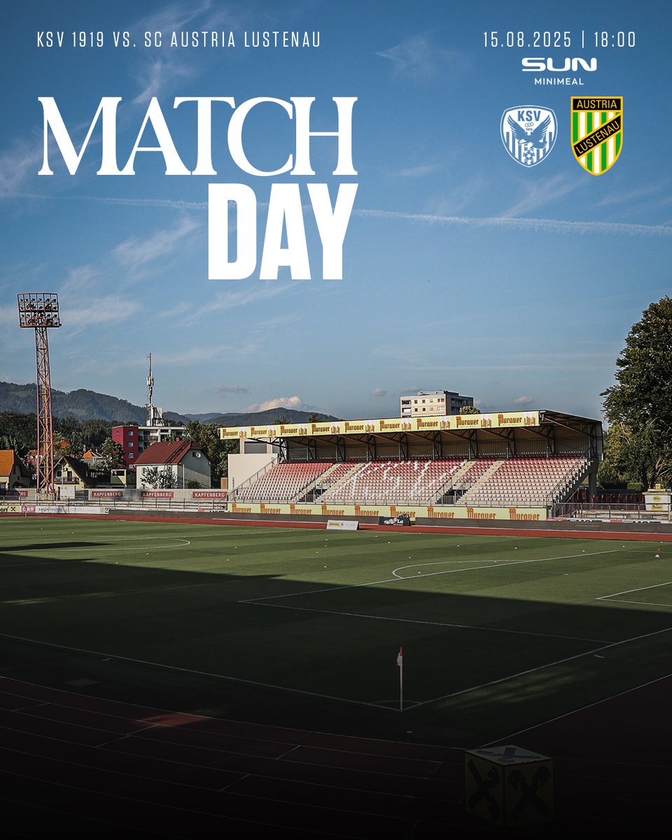 Zu Gast bei den Falken aus der Steiermark! 

🆚 KSV 1919
🕑 18:00 Uhr
🏟️ Alpenstadion
🔗 bit.ly/4mkOtcH
📺 LAOLA1
📸 GEPA-pictures.com

Jetzt SUN - Minimeal testen ➡ minimeal.com/share/AustriaL…