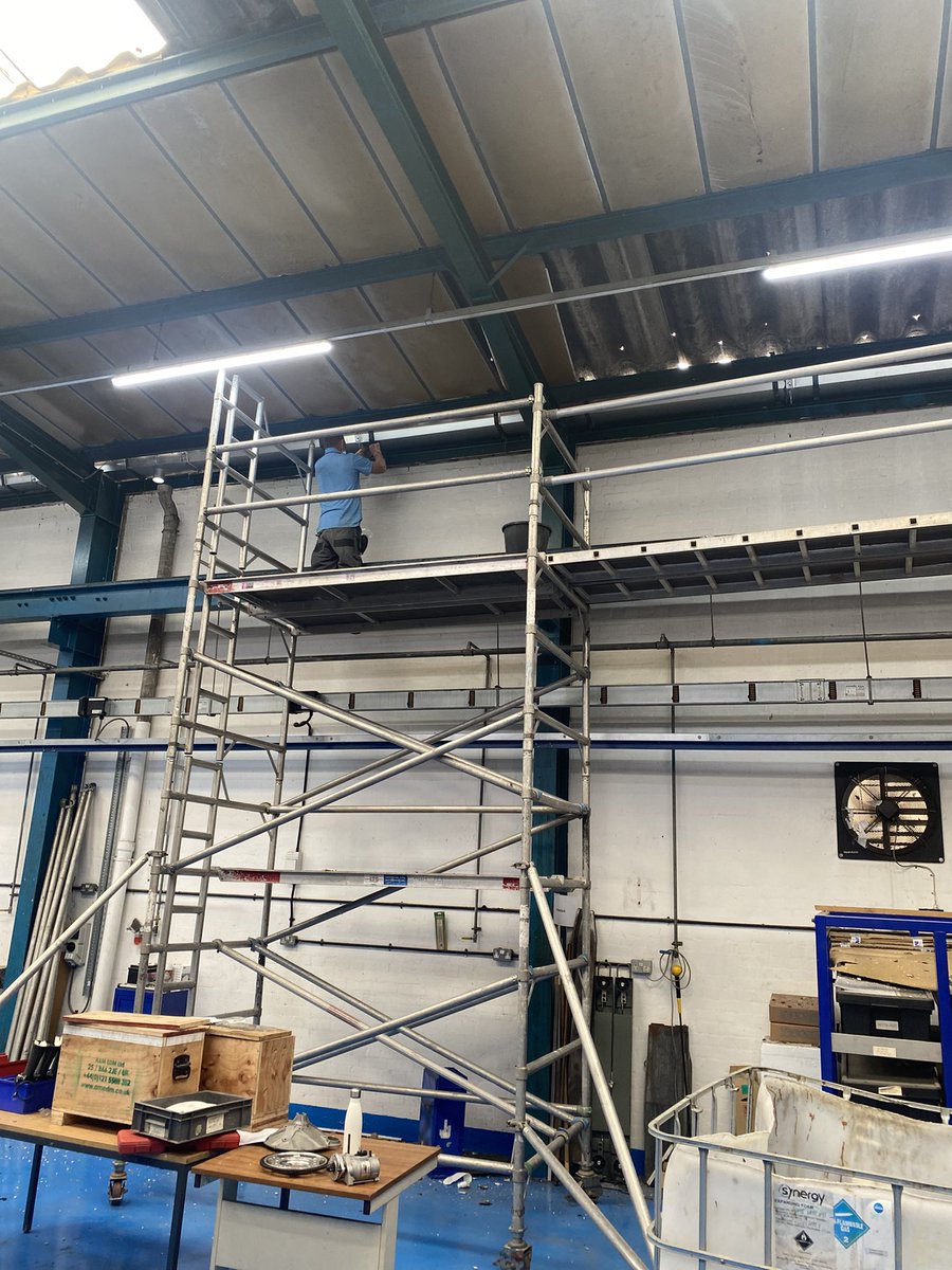 More investment - work started removing the guttering &amp; roof &amp; installing a new roof at our EDM site. Section by section
#ukmfg
