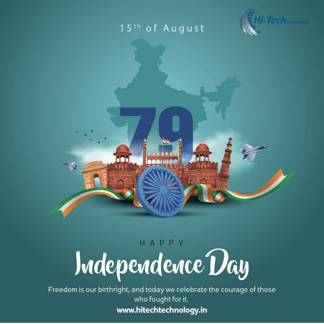 HitechTechnolo1's tweet photo. 🇮🇳 Celebrating 79 years of freedom, courage &amp; unity!
Let’s honor our heroes and keep the spirit of independence alive.
Happy Independence Day! ✨🙌

#IndiaAt79 #IndependenceDay #15August #JaiHind #ProudToBeIndian #Freedom https://t.co/uWxuHxCcqY