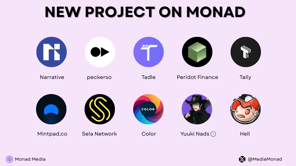 MediaMonad's tweet photo. 🔔 NEW PROJECTS JOINING THE MONAD ECOSYSTEM 🔔

Like, RT and Drop your Monad wallet address 👇

The Monad multiverse continues to expand — introducing a wave of promising new builders pushing the boundaries of what's possible on-chain

Explore the next generation of innovation

#Monad #Web3 #NextOnMonad #OnChainFuture