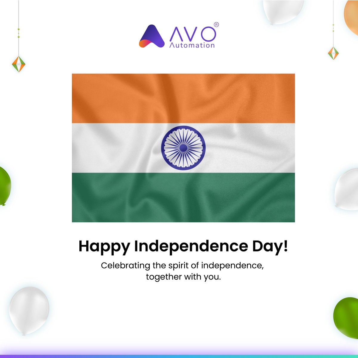 Automation28808's tweet photo. 🇮🇳 Happy Independence Day, India!
Celebrating 78 years of freedom and progress.
Here’s to building a future powered by innovation and automation.

#IndependenceDay2025 #AvoAutomation #India78 https://t.co/CPz8tTAtMp
