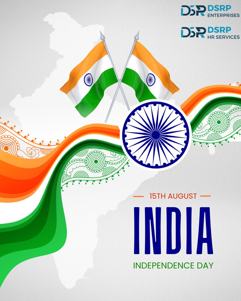 DSRPGroup's tweet photo. Wishing everyone a Happy Independence Day!
May this day remind us of our freedom and inspire us to work together for growth and prosperity.

#HappyIndependenceDay #FreedomAndPride #IndiaCelebrates #TricolorVibes #UnityInDiversity #FestiveVibes https://t.co/pUTAJ4WxwC