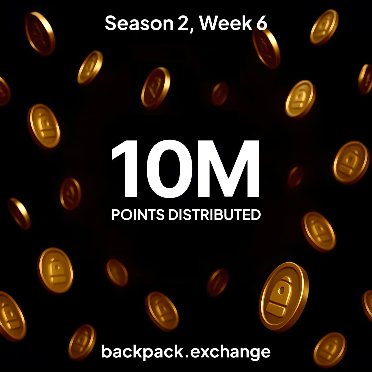 Backpack Exchange 시즌 2 6주차 1,000만 포인트 배포