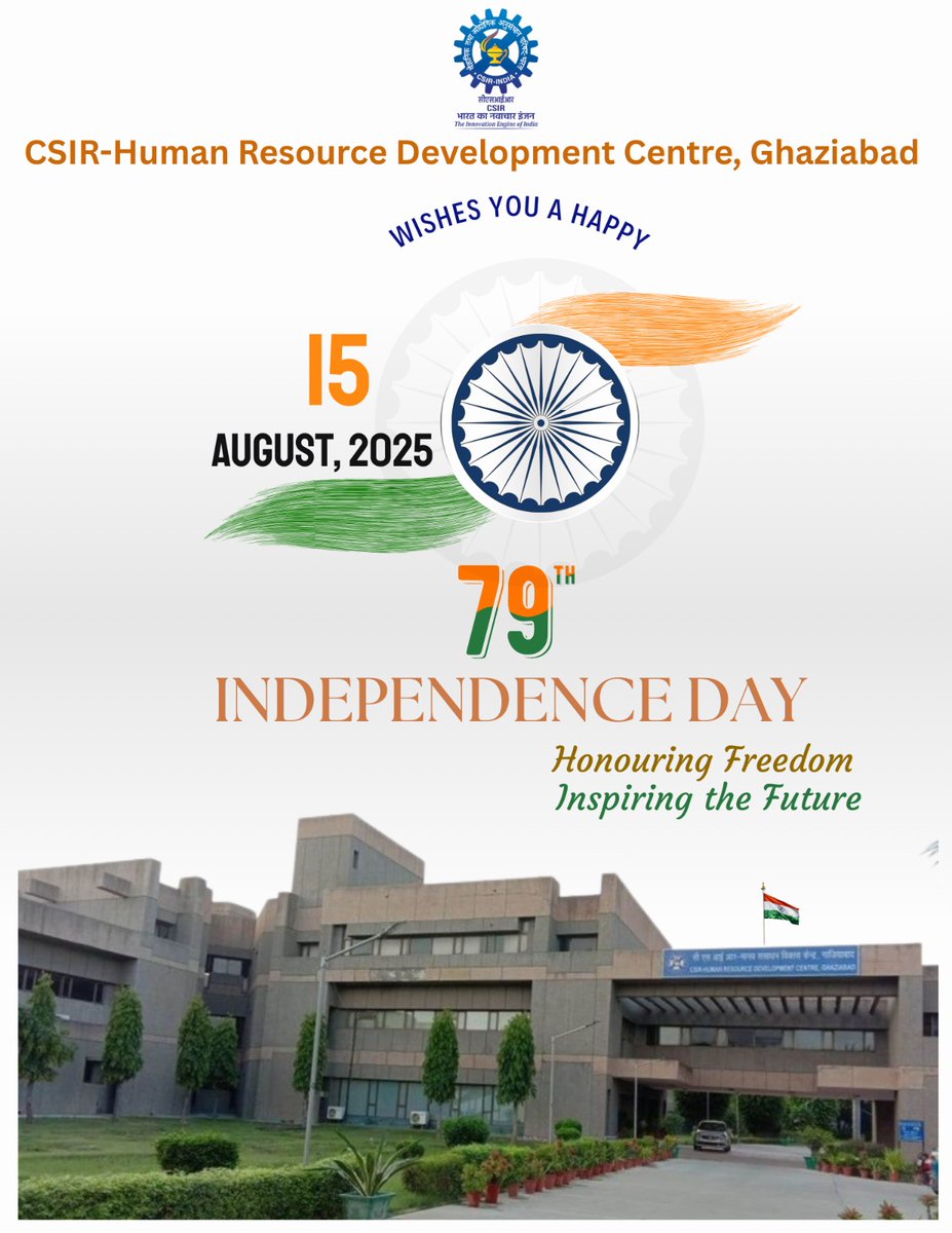CSIR-HRDC (@csir_hrdc) on Twitter photo CSIR-HRDC wishes everyone Happy Independence Day.
<a href="/CSIR_IND/">CSIR, India</a> <a href="/DrNKalaiselvi/">N Kalaiselvi</a> <a href="/TikamSRana1/">Dr. T.S. Rana</a> CSIR-HRDC wishes everyone Happy Independence Day.
<a href="/CSIR_IND/">CSIR, India</a> <a href="/DrNKalaiselvi/">N Kalaiselvi</a> <a href="/TikamSRana1/">Dr. T.S. Rana</a>