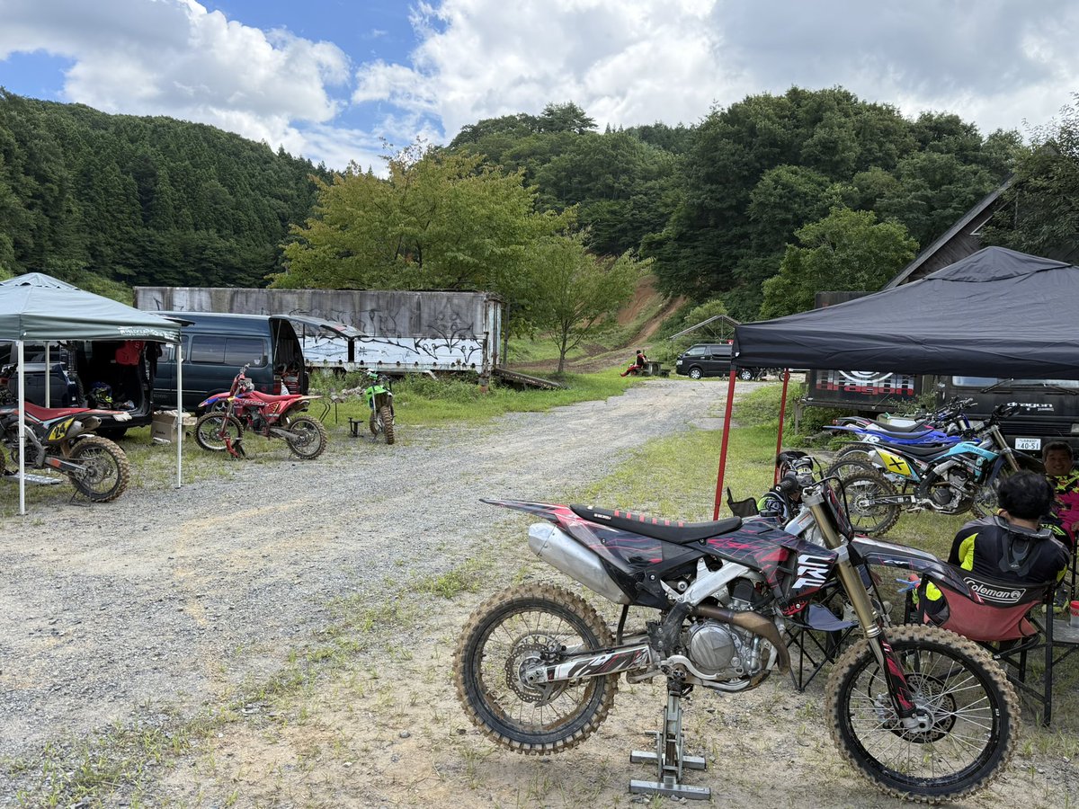 今日は初モトパーク森‼️
コース怖い😱