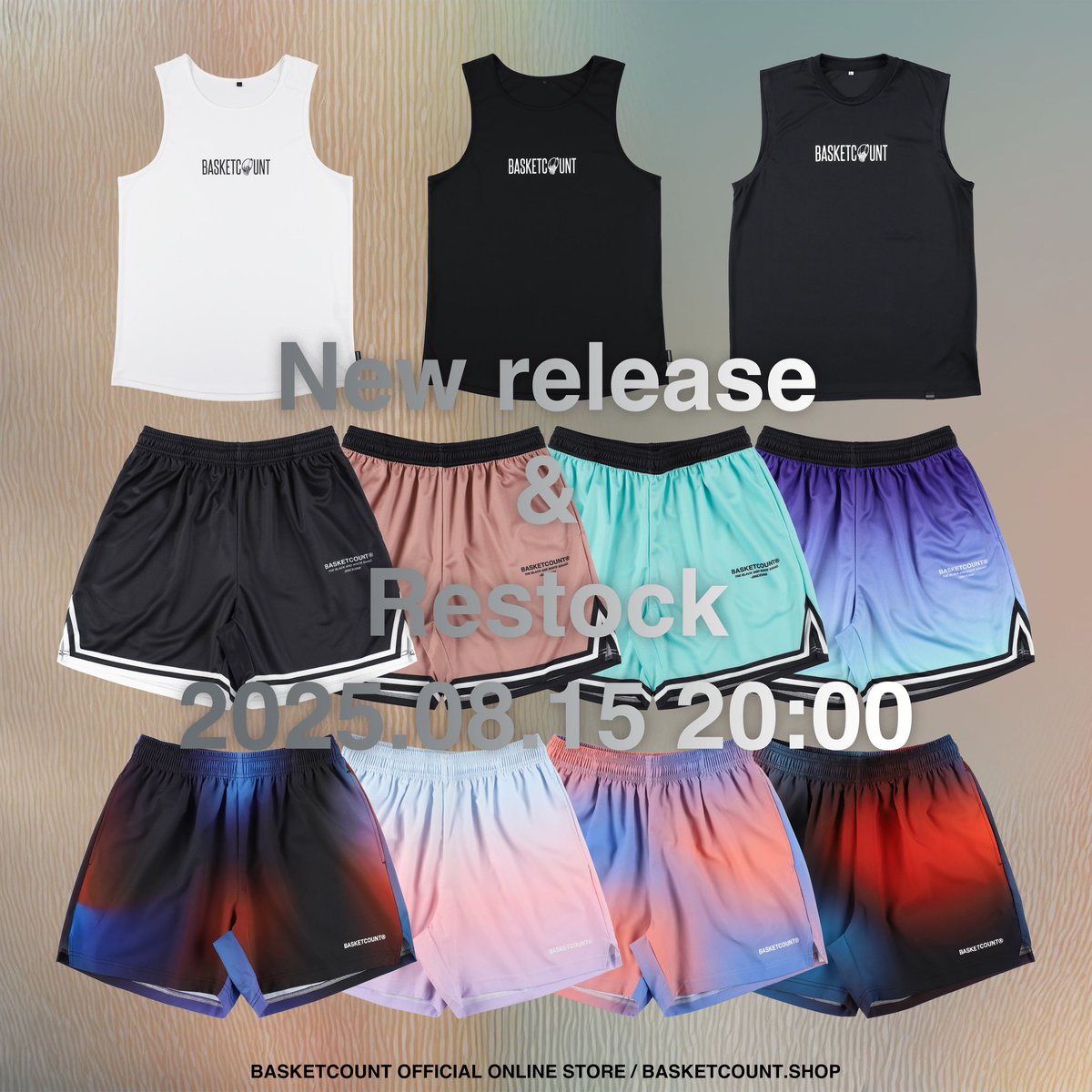 BASKETCOUNT2009's tweet photo. 新作&amp;再販情報

8月15日20:00〜
公式オンラインストアにて
新作ソックスの発売、
完売となっていた人気アイテムの再販を行います。⠀
お楽しみください。
⠀
ソックスはポップアップストアで毎度完売となった、ミント&amp;パープルを使用した”NEON”を発売します。

https://t.co/3G9ATkXnL8 https://t.co/3clFbc1DI9