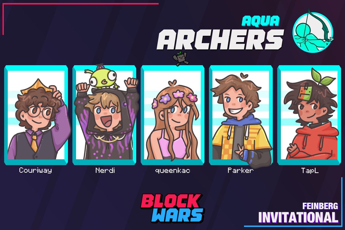 📢Aqua Team Announcement📢

<a href="/realcouri/">LG Couriway</a> <a href="/nerdi_tv/">Nerdi</a> <a href="/Queenkac_/">Katherine</a> Parker <a href="/TapLHarV/">TapL</a>  will be representing the Archers for the Feinberg Invitational!

Watch them live on September 14th at 2PM ET!