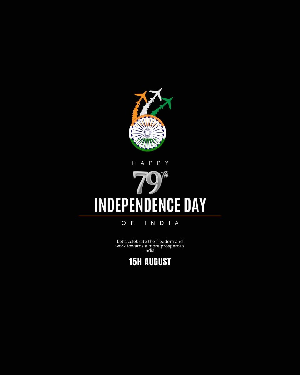 jb_experts's tweet image. 🇮🇳✨ Celebrating 79 Years of Freedom ✨🇮🇳
From 1947 to today, our journey has been built on courage, unity, and dreams for a better tomorrow. 💚🤍🧡
Let’s honour the sacrifices of our heroes and work together for a stronger, prosperous India. 🌟

Happy 79th Independence Day!…