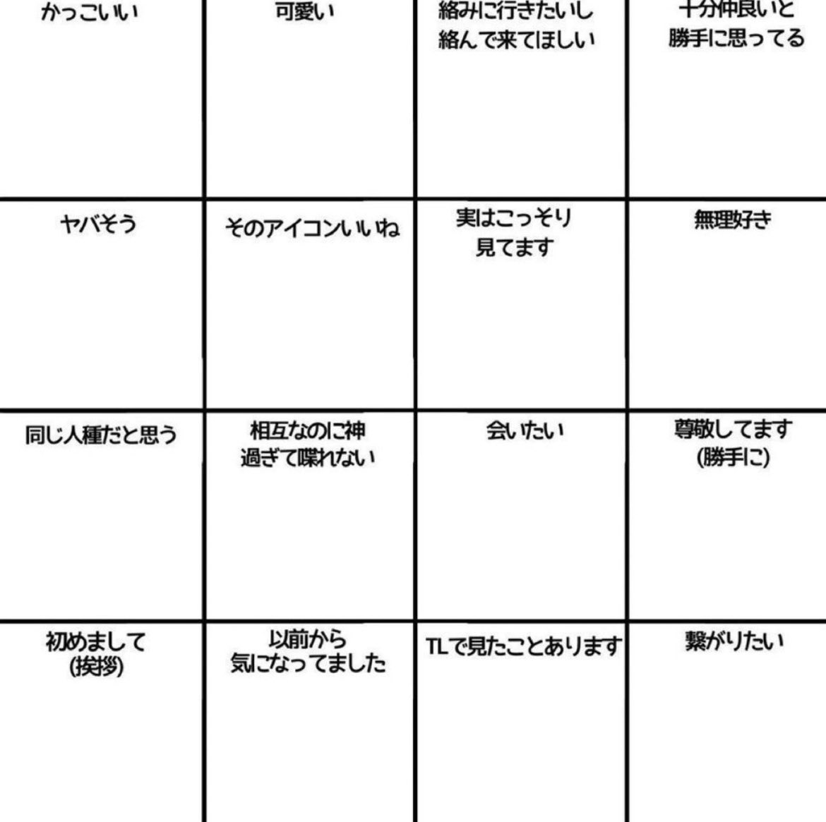 #いいねした人を分類する 
ちょっとやりたくなったんでやってみます- ̗̀ ( ˶'ᵕ'˶) ̖́-

と言って誰も来ないのがオチ