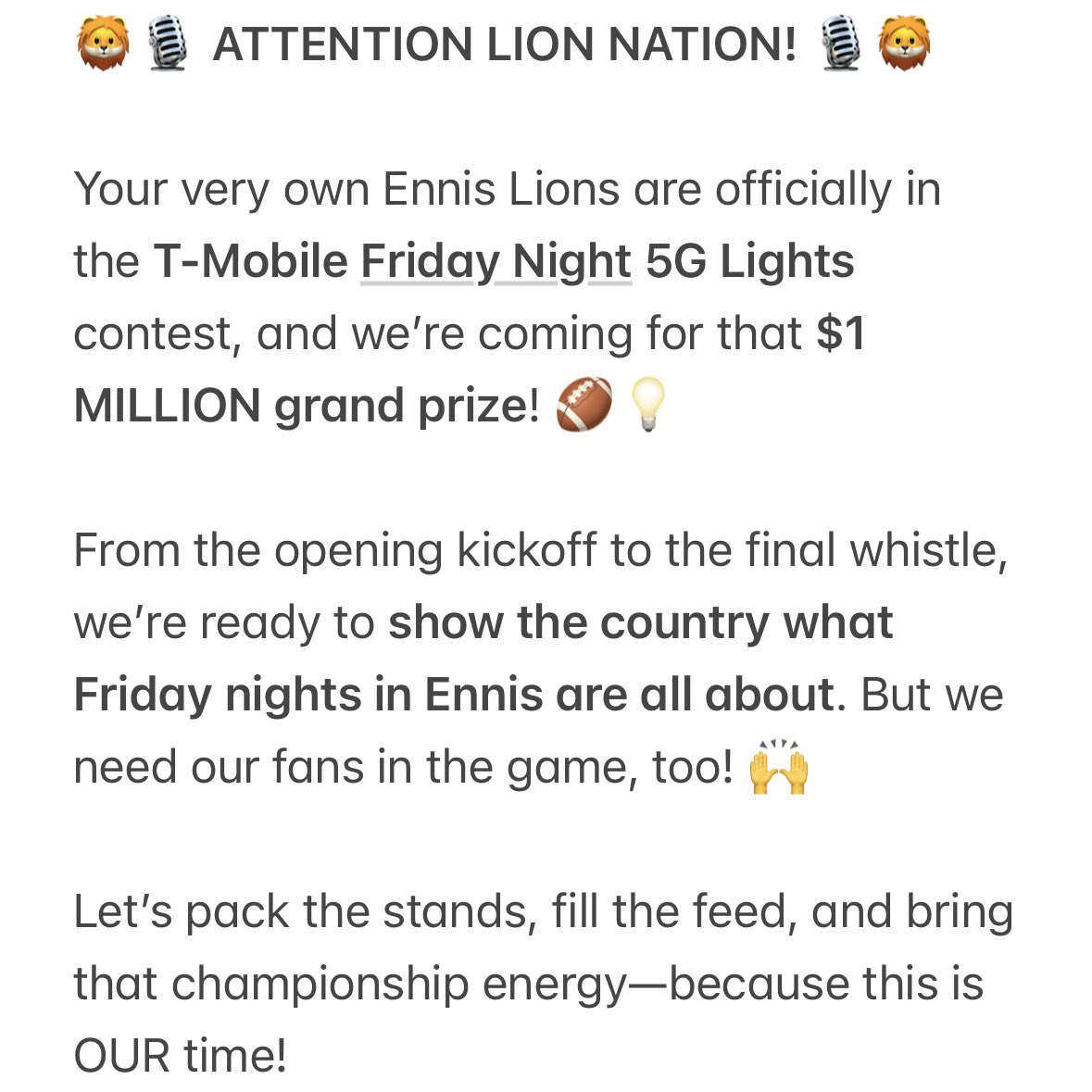 Ennis High School tweet media
