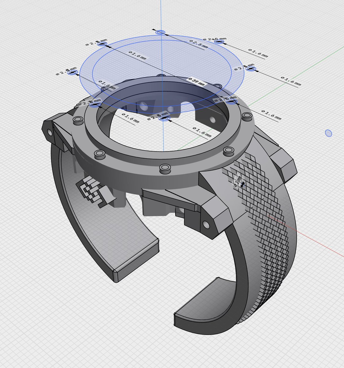 ストラップ部分も３Dプリントでいけそうである
もうすこし．．．
これで、すべてのアクセがそろう