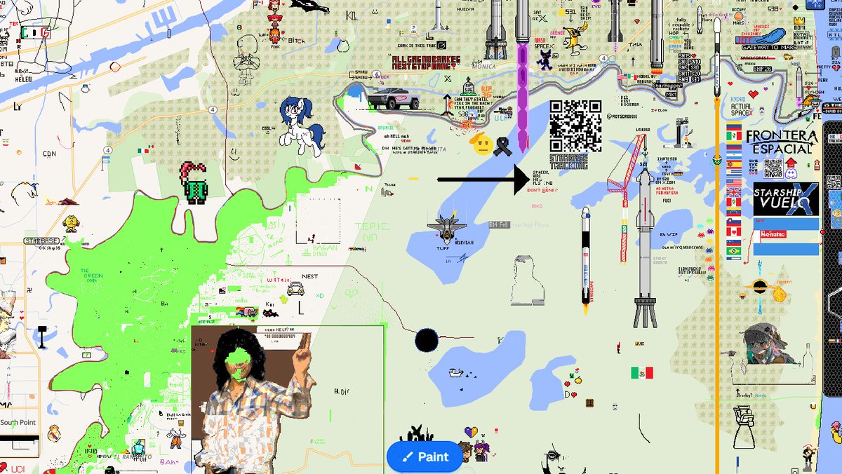 The green is coming down the river.