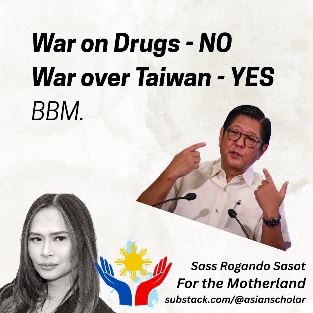 MsGandaTalaga's tweet photo. War on Drugs— NO👎
War on Taiwan—YES 👍

Why??

Pray for the Philippines? 🙏🇵🇭 https://t.co/BJWuqKbJ4I