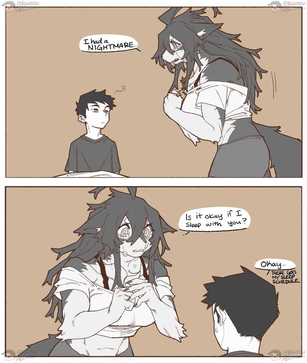 Bonus comic: Tsukiko had nightmare 1.5

All 4 colored pages via bio!