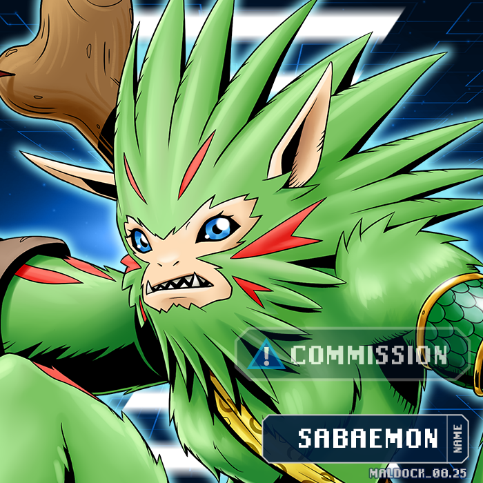 Sabaemon, the green puncher monkey 🌱🥊🐵 A female species linked