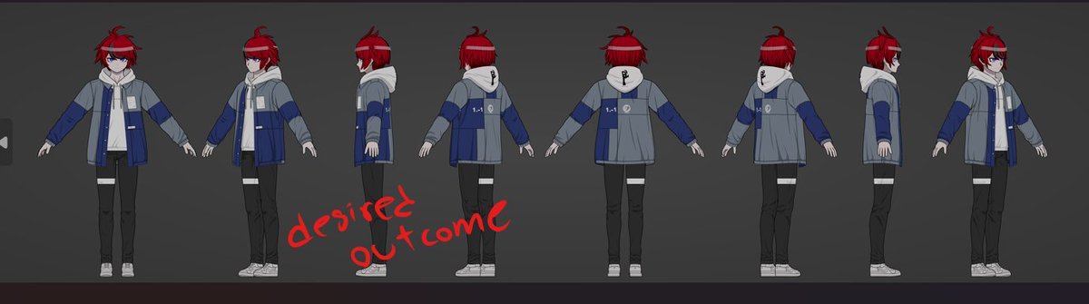 NobodyisPlaying's tweet photo. [blender] sending this here. does anyone know how to get the mesh to rotate by 45 degrees each time 😭😭😭im trying to create a character ref sheet but i dont wanna duplicate and rotate the mesh every single time? https://t.co/INLFd6H0yD