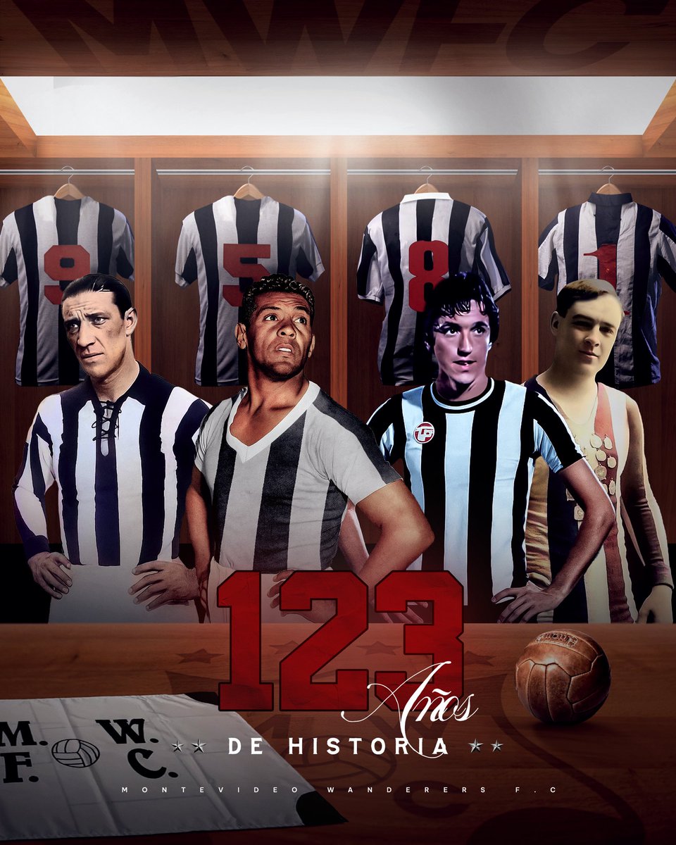 ✍🏼 𝟭𝟮𝟯 𝗔𝗡̃𝗢𝗦 𝗗𝗘 𝗛𝗜𝗦𝗧𝗢𝗥𝗜𝗔

Cada vez que un jugador entra al vestuario Bohemio representa el mismo manto sagrado que supieron defender Tito, Obdulio, Chifle &amp; Mr. Wanderers. 

Ellos se encargaron de construir gran parte de la rica historia de uno de los clubes más