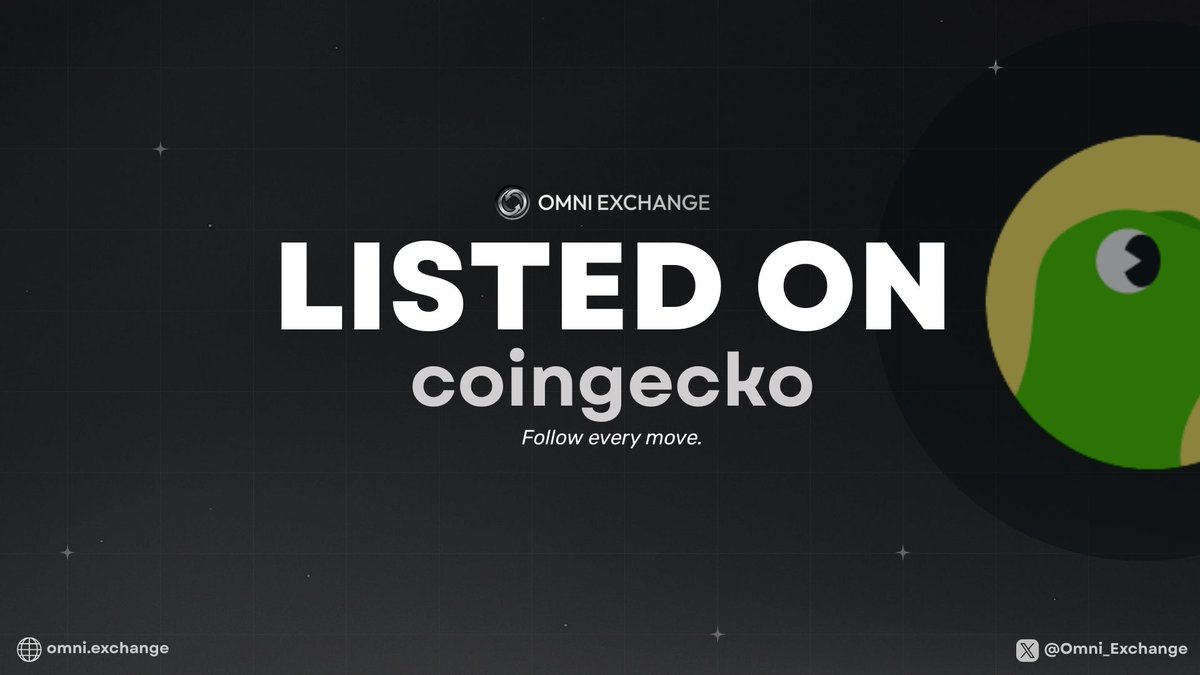 Omni Exchange is now live on <a href="/coingecko/">CoinGecko</a>🟢✅

Track it all - our full DEX (V2, V3 &amp; V4) liquidity and the $OMNI token across every chain 📊

Add us to your watchlist, then sit back and watch us cook.🧑‍🍳💪🚀