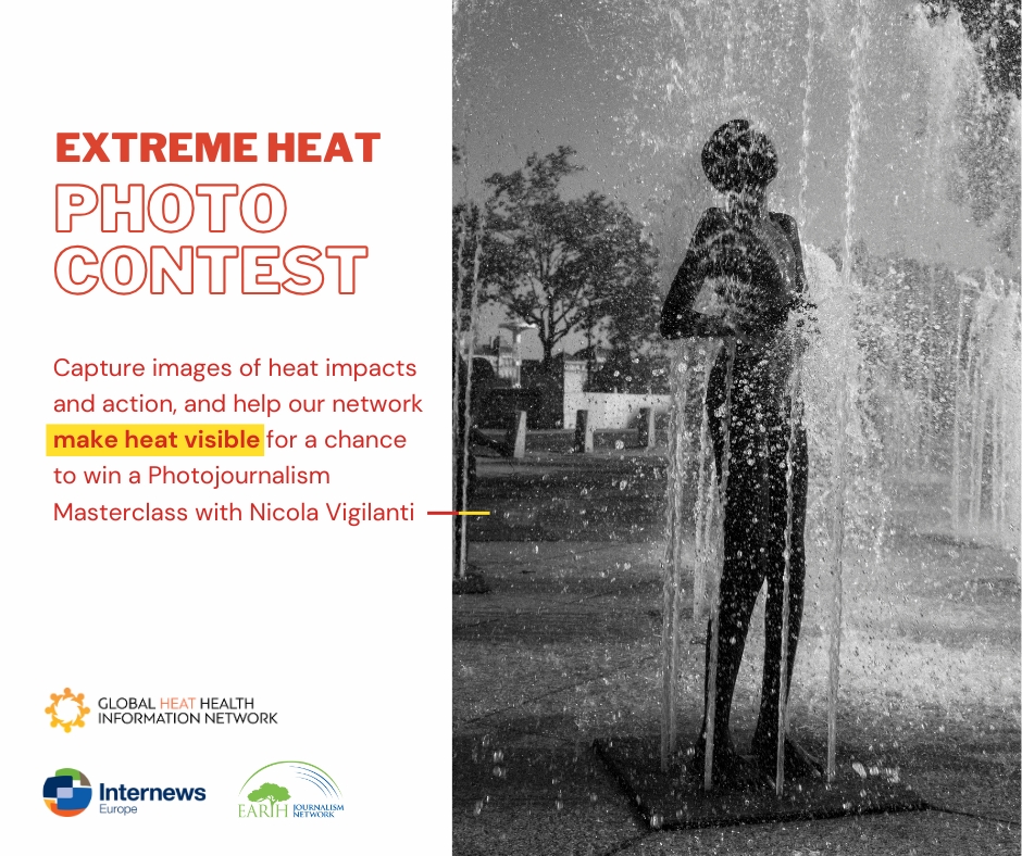 Help us make heat risk visible! We're looking for original photos of the impacts of extreme heat around the world, and the ways people are responding to it.

👉 Enter for your chance to win a photojournalism masterclass with Nicola Vigilanti and more: heathealth.info/extreme-heat-p…