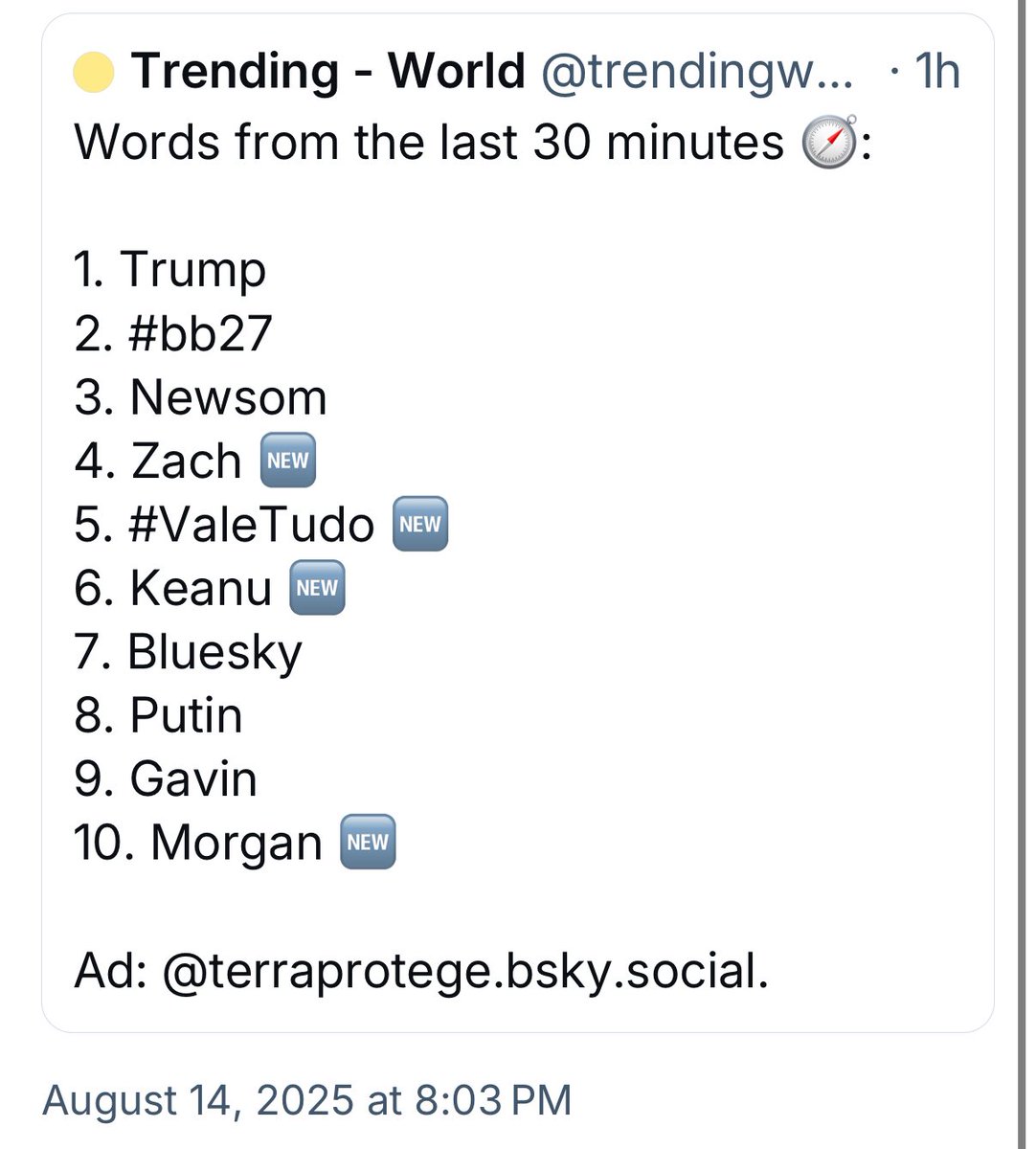 How much discussion of Big Brother has moved to the better place where the skies are blue? During the episode we were not only the top hashtag but had four of the top 10 WORDS on the whole Skyline, worldwide! #BB27 #BigBrother #BigBrother27