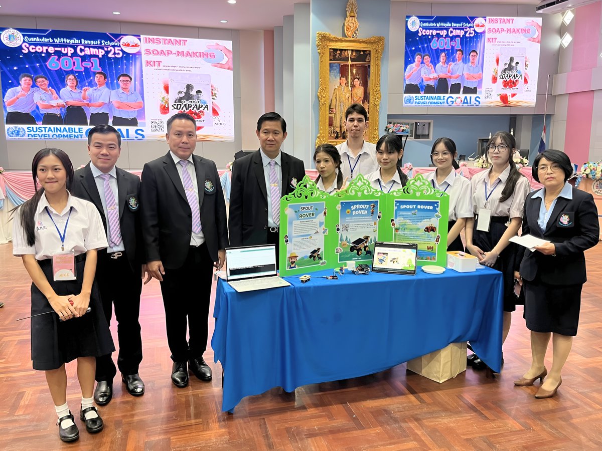 BFITSThailand's tweet image. BFITS is not only about teaching—it’s about inspiring growth at every level!

At our SKR BFITS Program's Score-Up Camp 2025, our bright students showcased science, creativity, and sustainability with hands-on projects 🌟 #BFITSProgram #ShineWithBFITS #JoinSKR #TeachInThailand 🇹🇭