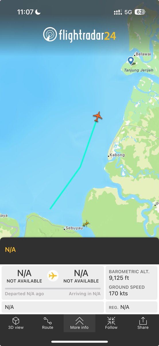 Hhmmmm….. mysterious flight? ⁦<a href="/flightradar24/">Flightradar24</a>⁩ 1106 hours (GMT +8)