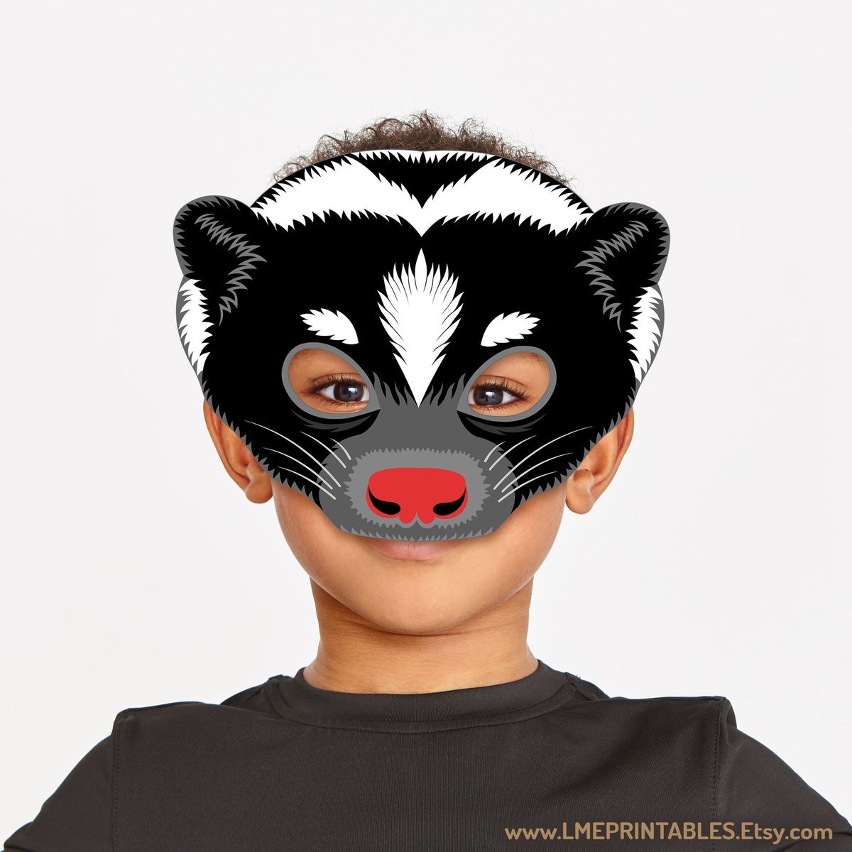 lmeprintables's tweet image. Skunk Mask Printable Carnival Forest Costume Animal Halloween Woodland Stink Badger Polecat Birthday Craft Party Favor Activity Kid Adult etsy.me/41Cqqxo via @Etsy #skunkmask #skunkcostume #forestanimalmasks #badgermask #forestanimalmasks #woodlandanimalparty #activitykid