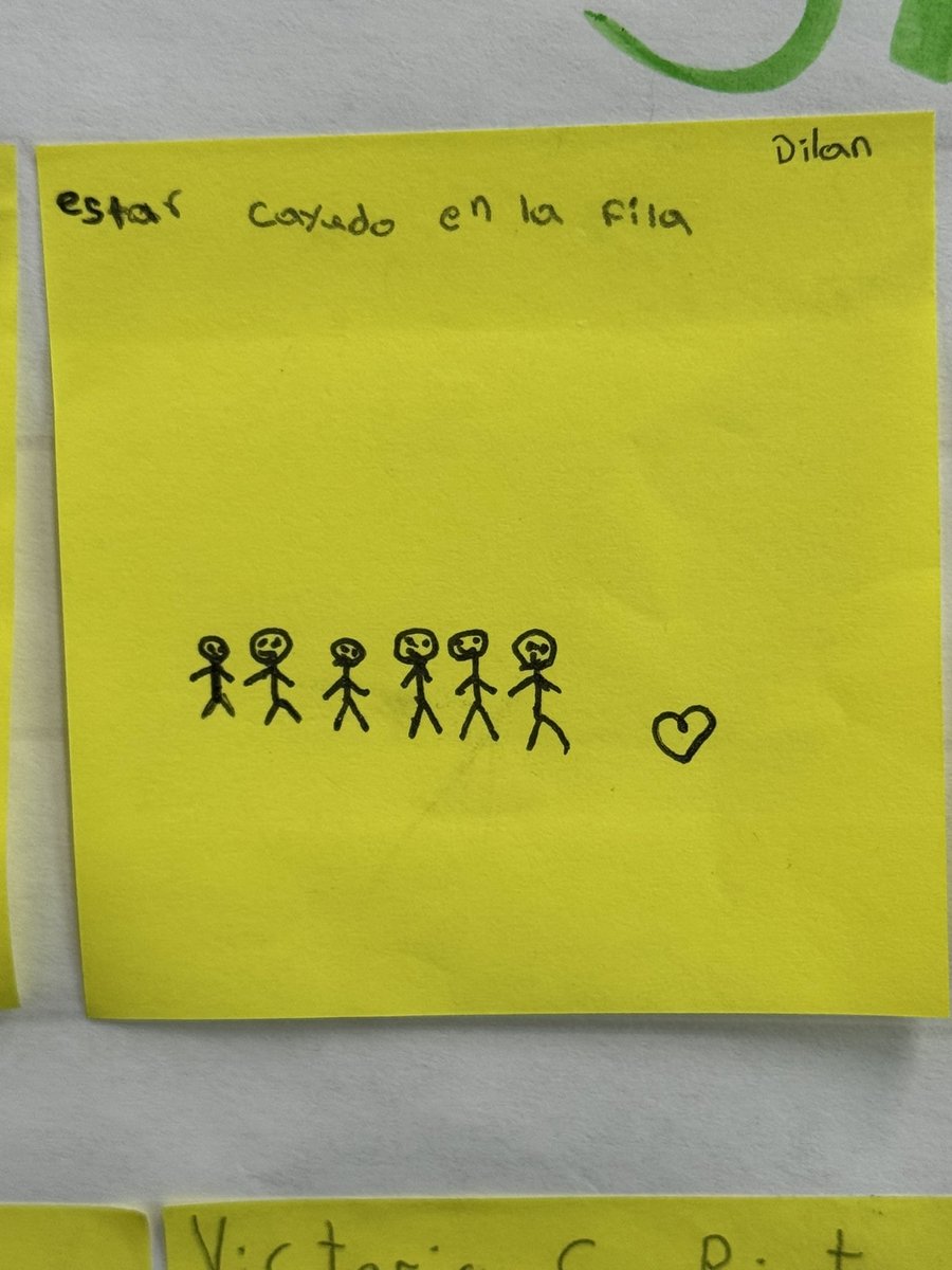 dchajimenez's tweet photo. We are creating our social contract, students wrote what they would like to see in their dreamed class. @SheffieldElem #SheffieldSHINES https://t.co/XUhcwnI9FO
