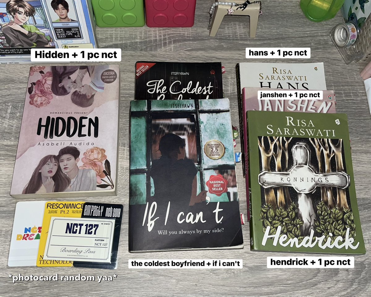 GIVEAWAY dalam rangka LEO BIRTHDAYYY
—Mark Ryo Xiaojun Jaemin dan Aku 😆

5 WINNER (novel + pc nct)

Rules
⭐️LIKE tweet ini
⭐️RT tweet ini
⭐️Reply apa aja di sini

END 24 AGUSTUS 2025

nanti yang menang CO packing (5k) 25.8 yaa untuk claim hadiahnya 😁