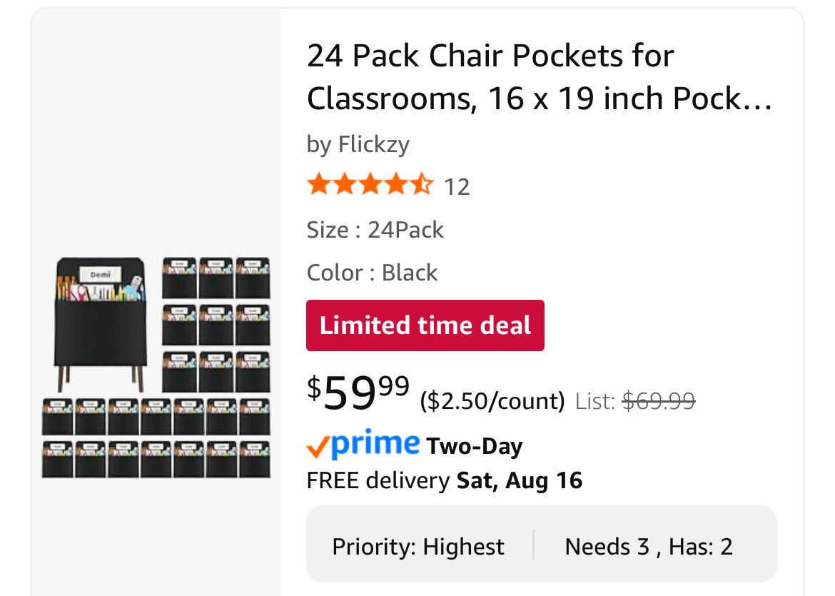 Thank you to this wonderful community for helping me clear my list! My list was cleared❤️ but I’ve added just one more set of seat sacks so both fourth grade classes (and my teacher bestie) can have them. 

amazon.com/hz/wishlist/ls…