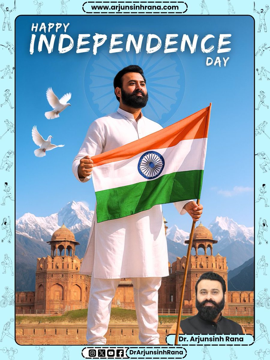 Happy Independence Day,

“स्वतंत्रता दिवस की शुभकामनाएं! चलो मिलकर अपने भारत को और उज्जवल बनाएं। ✨🇮🇳” 🏃‍♀️🚴‍♂️💪

#HappyIndependenceDay