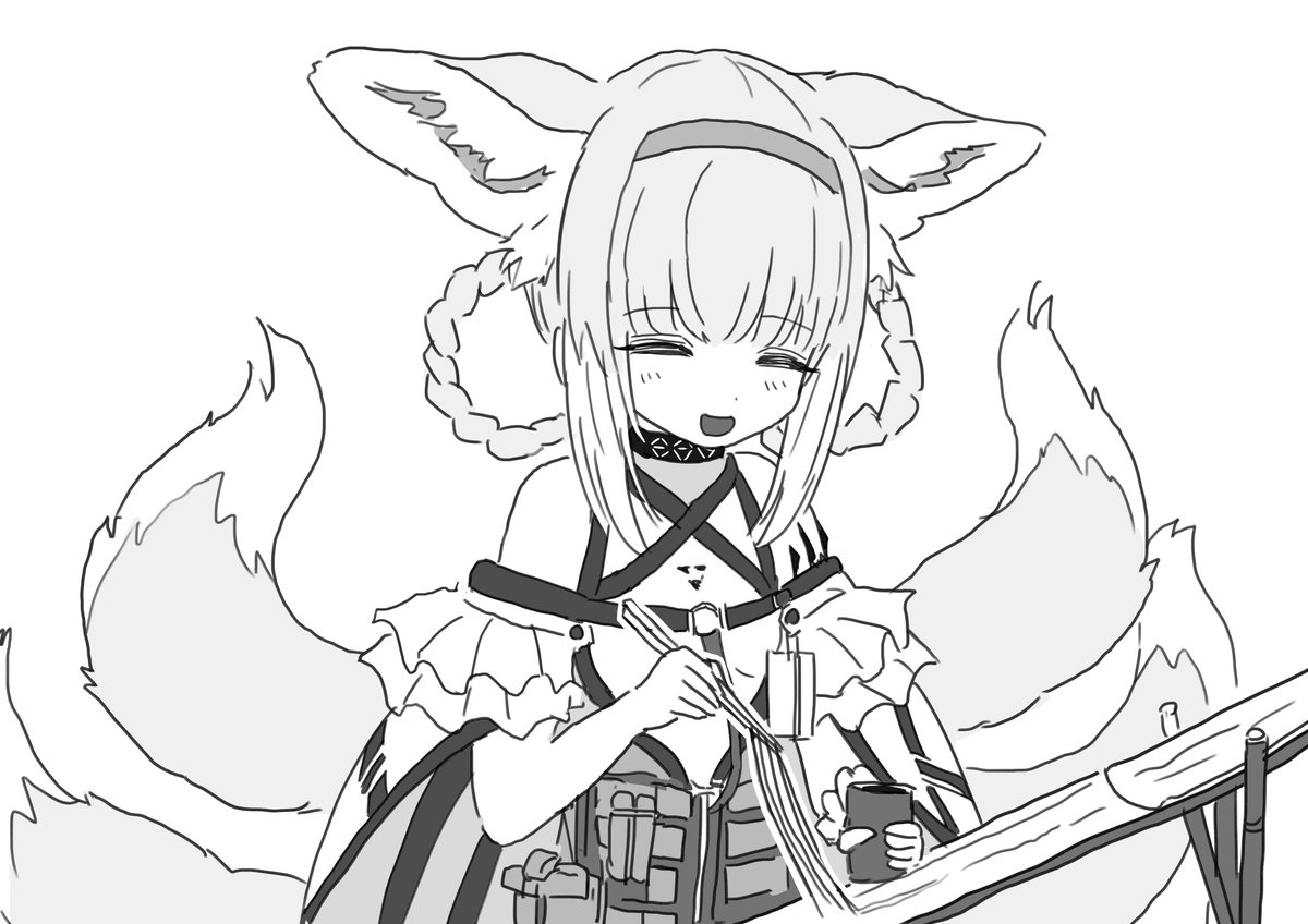 流しそうめんをするスズラン(再掲)