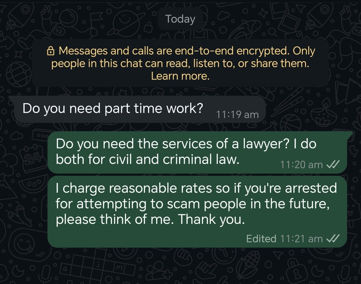 How to deal with scammers as a lawyer. #lifeofalawyer