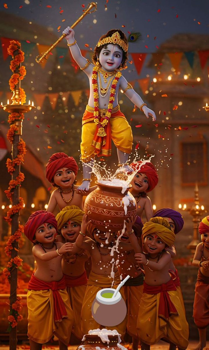 sushamabuda's tweet photo. "Wishing you a joyful Janmashtami filled with love, devotion, and the blessings of Lord Krishna. 💛🪔"

#HappyJanmashtami 
#janmashtami2025 #janmastami https://t.co/2Nvyej3m8k