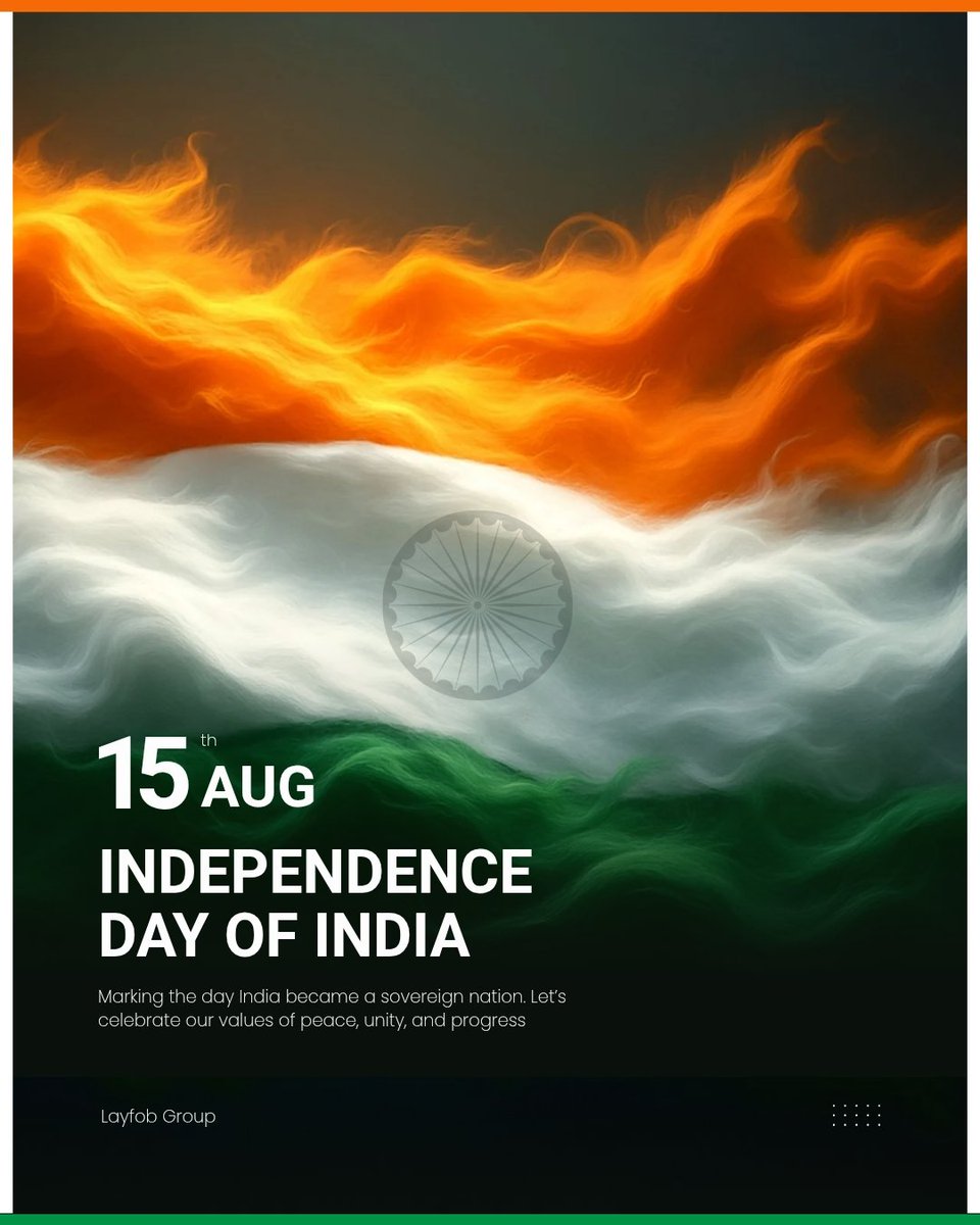 Tigeruut's tweet photo. Marking the day India became a sovereign nation. Let’s celebrate our values of peace, unity, and progress
#IndependenceDay2025 #IndependenceDay #IndependenceDayIndia #LayfobGroup
#LayfobMusic https://t.co/scoXDUl5yI